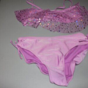 Purple 2 Pcs Cat & Jack Bikini Swimsuit Size XL